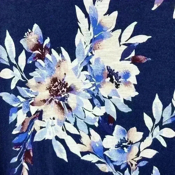 J Jill Women’s Maxi Dress Size XS Blue and White Rayon - Picture 4 of 7